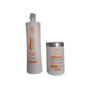 Kit Shampoo e Máscara Banana e Mel profissional Beauty Mixx.