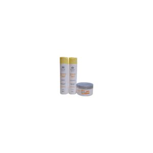 kit Home care Shampoo, Máscara e Condicionador Banana e Mel Beauty mixx.